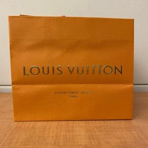 Louis Vuitton designer paper bag small.